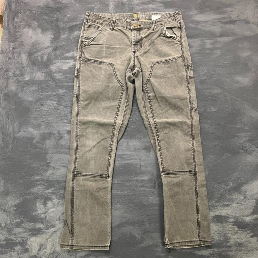 Carhartt Double Knee Pants Women's 32x28 Black 2000s Y2K Faded